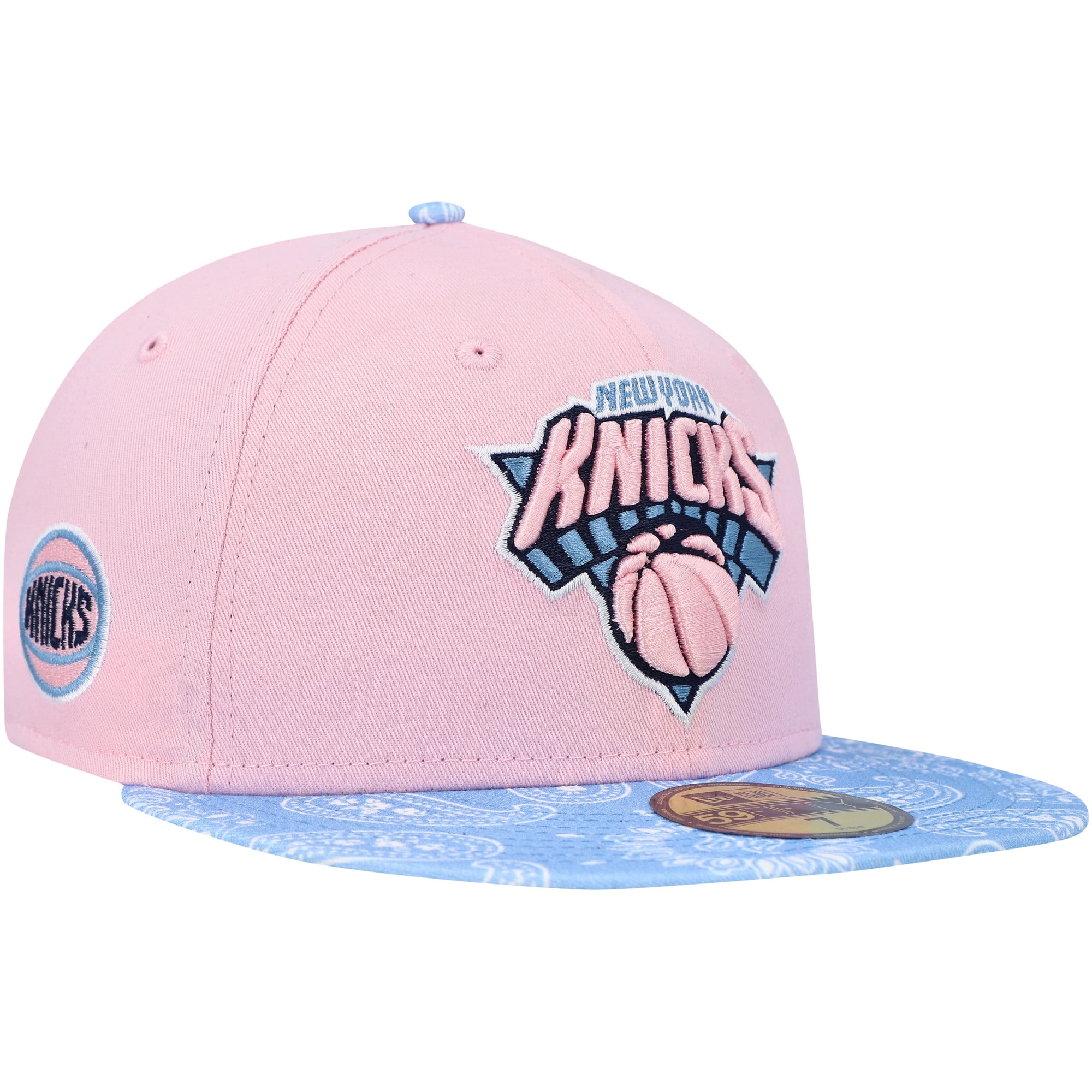 New Era Men's Pink/Blue NY Knicks Paisley Visor Zambia Ubuy