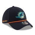 thumbnail image 1 of Men's New Era  Pitch Blue Miami Dolphins 2025 Rivalries Collection Sideline 39THIRTY Flex Hat, 1 of 5