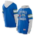thumbnail image 1 of Men's New Era Powder Blue Los Angeles Chargers Twofer Layered Long Sleeve Hoodie T-Shirt, 1 of 5
