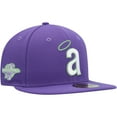 thumbnail image 1 of Men's New Era Purple California Angels Cooperstown Collection Lime Side Patch 59FIFTY Fitted Hat, 1 of 6
