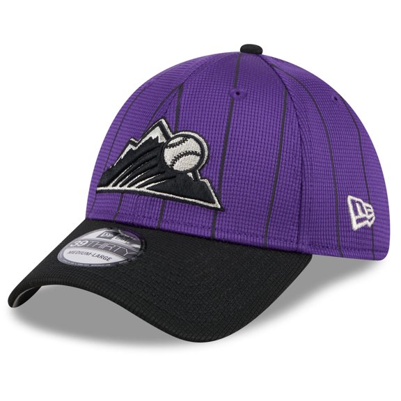 Men's New Era Purple Colorado Rockies 2025 Batting Practice 39THIRTY Flex Hat
