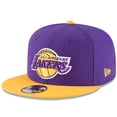thumbnail image 1 of Men's New Era Purple/Gold Los Angeles Lakers Two-Tone 9FIFTY Adjustable Hat, 1 of 5