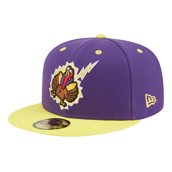 Men's-New Era Purple Hartford Yard Goats Theme Nights 59FIFTY Fitted Hat