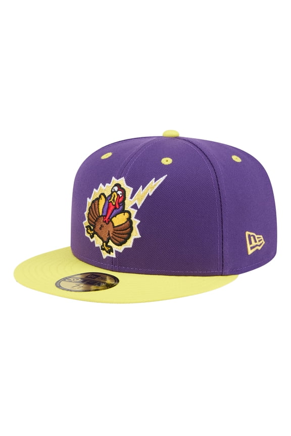 Men's-New Era Purple Hartford Yard Goats Theme Nights 59FIFTY Fitted Hat