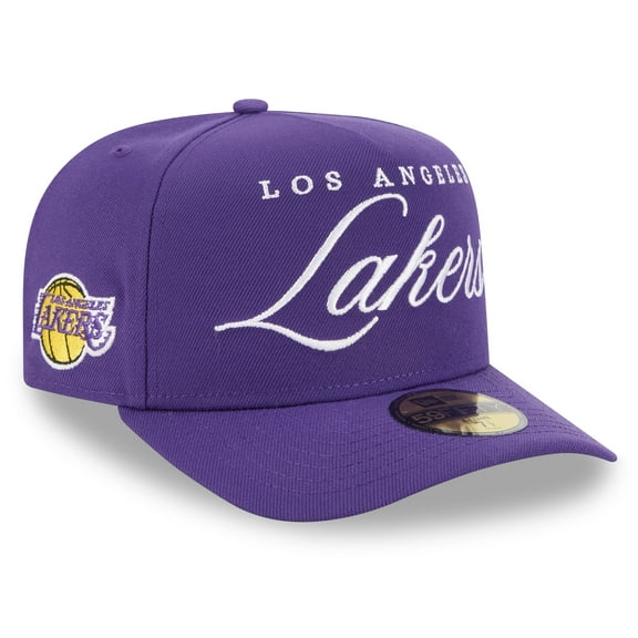Men's New Era Purple Los Angeles Lakers 2025 NBA Draft A-Frame 59FIFTY Fitted Hat