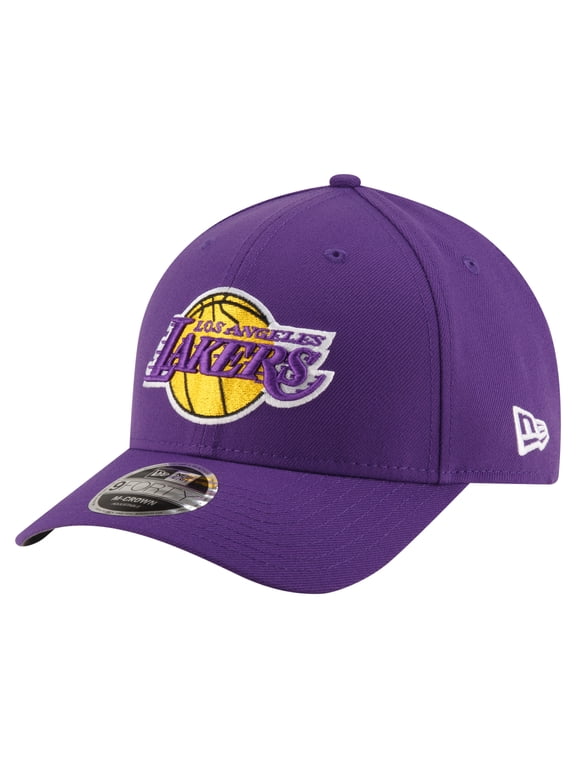Men's New Era Purple Los Angeles Lakers 9FORTY Stock M-Crown Adjustable Hat