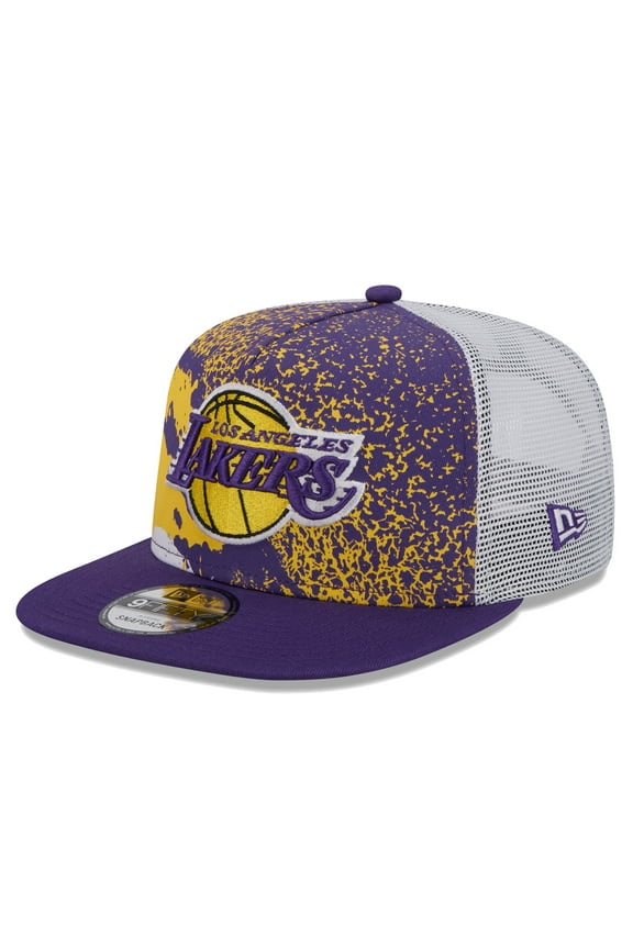 Men's New Era Purple Los Angeles Lakers Court Sport Speckle 9FIFTY Snapback Hat