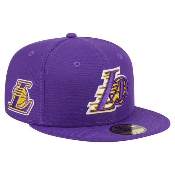 Men's New Era  Purple Los Angeles Lakers Deceptor 59FIFTY Fitted Hat