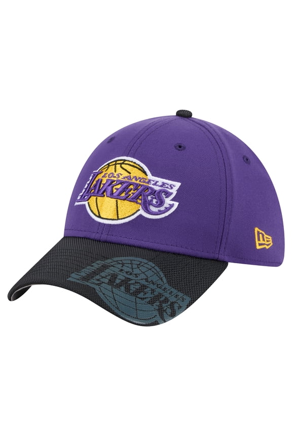Men's New Era Purple Los Angeles Lakers Sport Night 39THIRTY Flex Hat