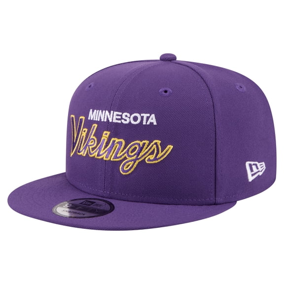 Men's New Era  Purple Minnesota Vikings Core Team Script 9FIFTY Snapback Hat