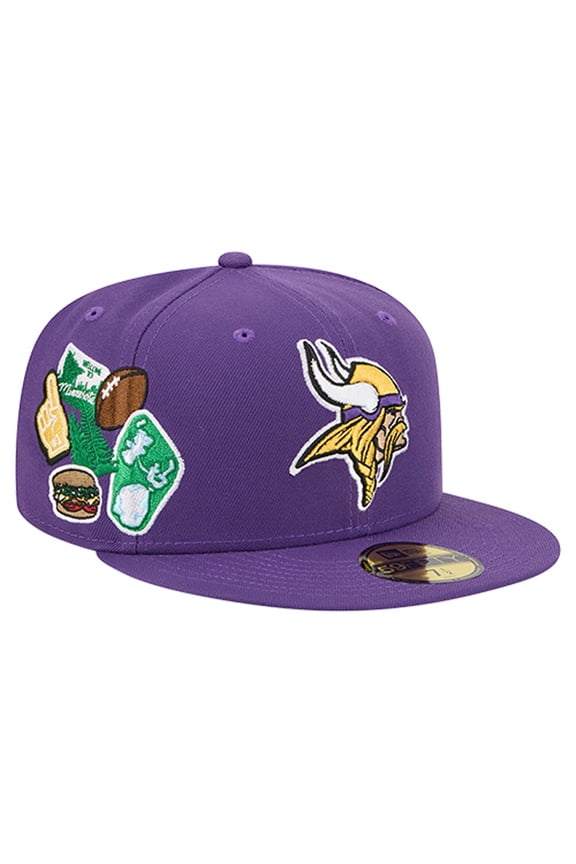 Men's New Era Purple Minnesota Vikings Group Chat 59FIFTY Fitted Hat