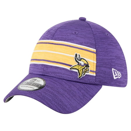 Men's New Era  Purple Minnesota Vikings Stripes 39THIRTY Flex Hat
