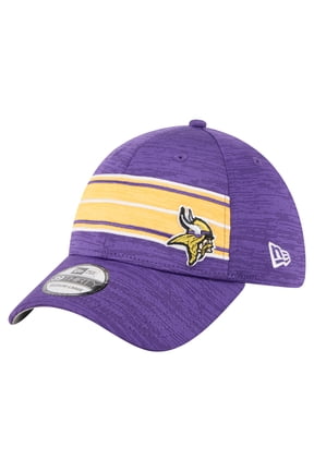 Men's New Era Purple Minnesota Vikings Stripes 39THIRTY Flex Hat
