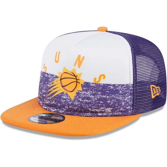 Men's New Era Purple Phoenix Suns Arch A-Frame Trucker 9FIFTY Snapback-Hat