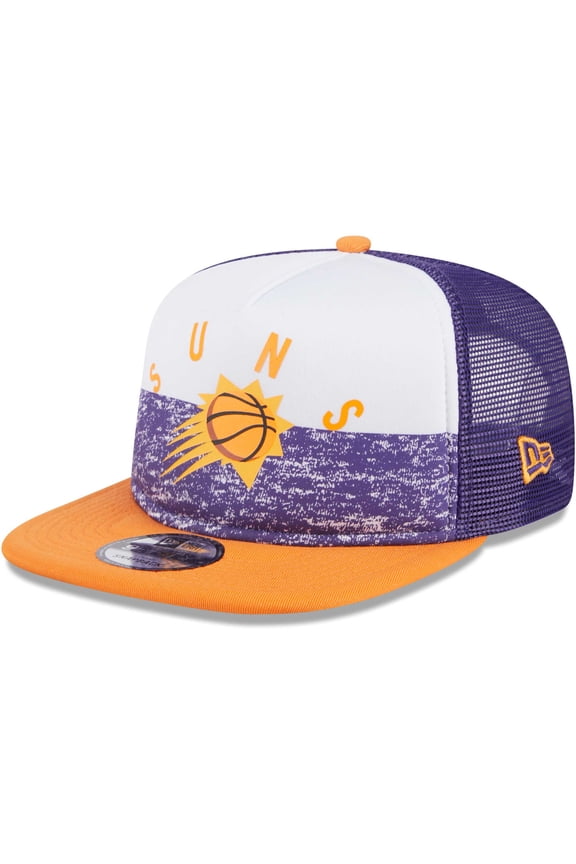 Men's New Era Purple Phoenix Suns Arch A-Frame Trucker 9FIFTY Snapback-Hat