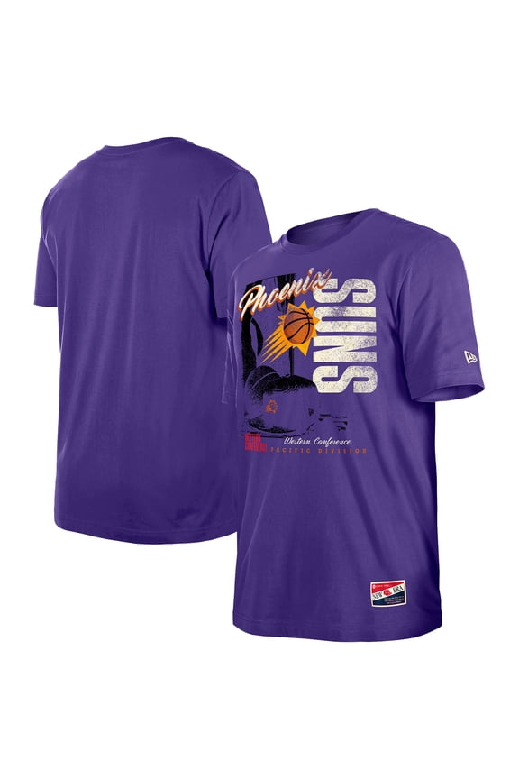 Men's-New Era  Purple Phoenix Suns Distressed Throwback Vintage Color Pack T-Shirt