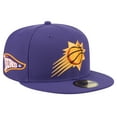 thumbnail image 1 of Men's New Era Purple Phoenix Suns Throwback Pennant 59FIFTY Fitted Hat, 1 of 6