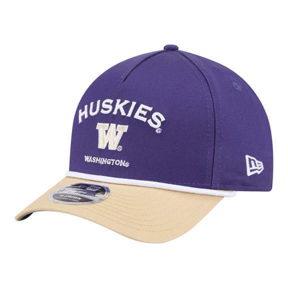 Men's New Era Purple/Tan Washington Huskies Two-Tone Rope 9FORTY M-Crown A-Frame Adjustable Hat