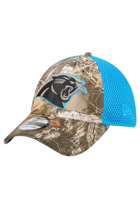 Men's New Era Realtree Camo/Blue Carolina Panthers Active 39THIRTY Flex Hat