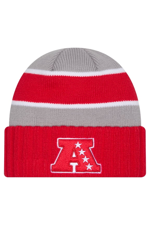 Men's New Era Red AFC 2025 NFL Pro Bowl Cuffed Knit Hat