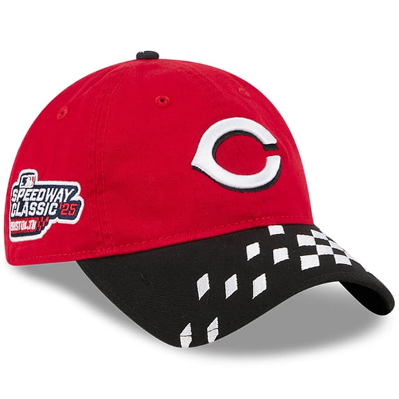 Men's New Era Red/Black Cincinnati Reds 2025 MLB Speedway Classic 9TWENTY Adjustable Hat