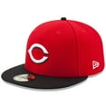 thumbnail image 1 of Men's New Era Red/Black Cincinnati Reds Road Authentic Collection On-Field 59FIFTY Fitted Hat, 1 of 5