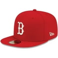thumbnail image 1 of Men's New Era Red Boston Red Sox White Logo 59FIFTY Fitted Hat, 1 of 6