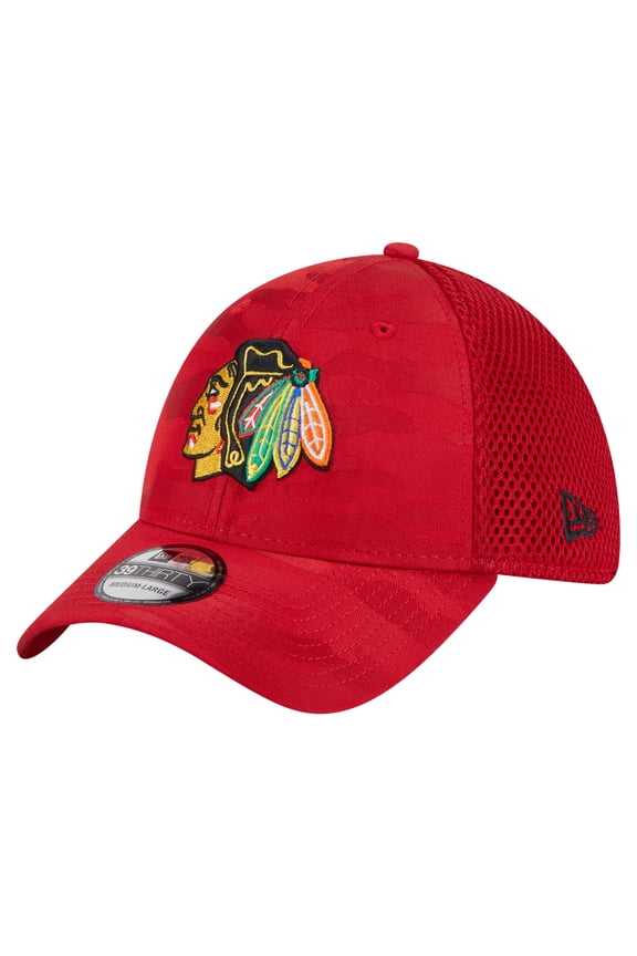 Men's New Era  Red Chicago Blackhawks Active Subtle Camo 39THIRTY Flex Hat