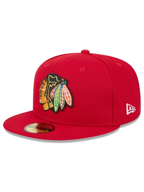 Men's New Era Red Chicago Blackhawks Core 59FIFTY Fitted Hat