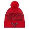 thumbnail image 1 of Men's New Era  Red Chicago Bulls 2023 NBA Draft Cuffed Knit Hat with Pom - OSFA, 1 of 2