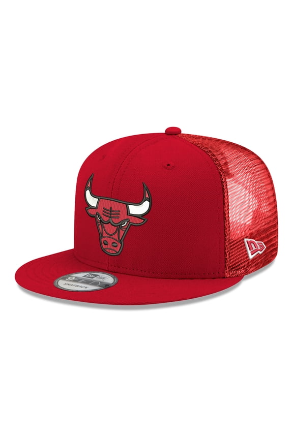 Men's New Era Red Chicago Bulls Core Logo Meshback 9FIFTY Snapback Hat