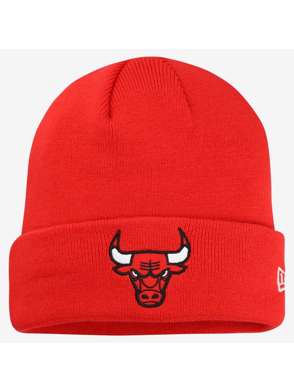 Men's New Era Red Chicago Bulls Cuffed Knit Hat
