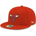 thumbnail image 1 of Men's New Era Red Chicago Bulls Official Team Color 59FIFTY Fitted Hat, 1 of 6