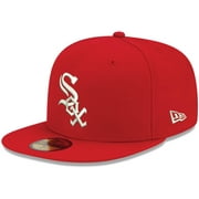 Men's New Era Red Chicago White Sox White Logo 59FIFTY Fitted Hat