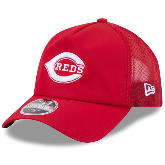 Men's New Era Red Cincinnati Reds 2026 Batting Practice Alternate Apex 9FORTY Adjustable Hat