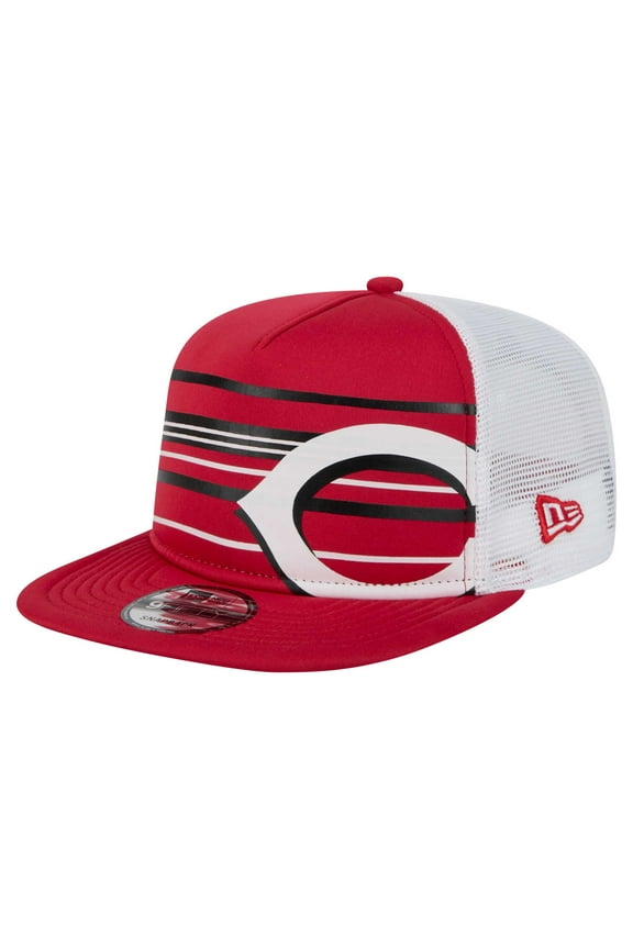 Men's New Era Red Cincinnati Reds 9FIFTY A-Frame Trucker Snapback Hat