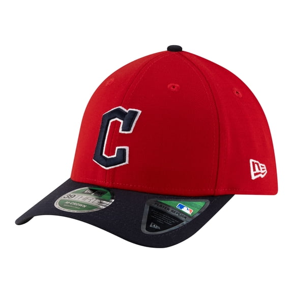 Men's New Era Red Cleveland Guardians Player Replica 39THIRTY M-Crown Flex Hat