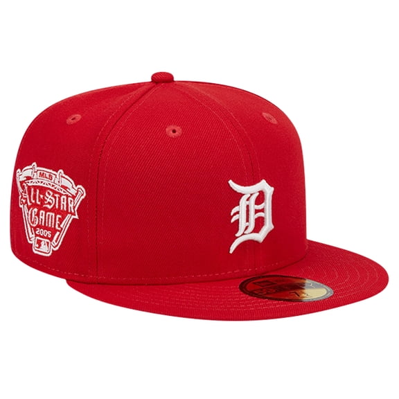 Men's New Era Red Detroit Tigers Logo 59FIFTY Fitted Hat