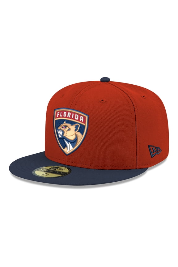 Men's New Era Red Florida Panthers Core Logo Two-Tone 59FIFTY Fitted Hat