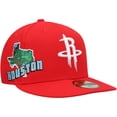 thumbnail image 1 of Men's New Era Red Houston Rockets Stateview 59FIFTY Fitted Hat, 1 of 5