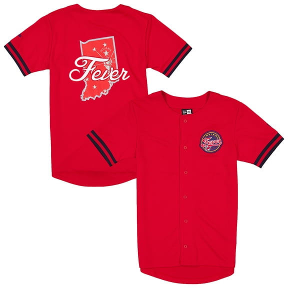 Men's New Era Red Indiana Fever 2026 WNBA Draft Hometown Baseball Jersey