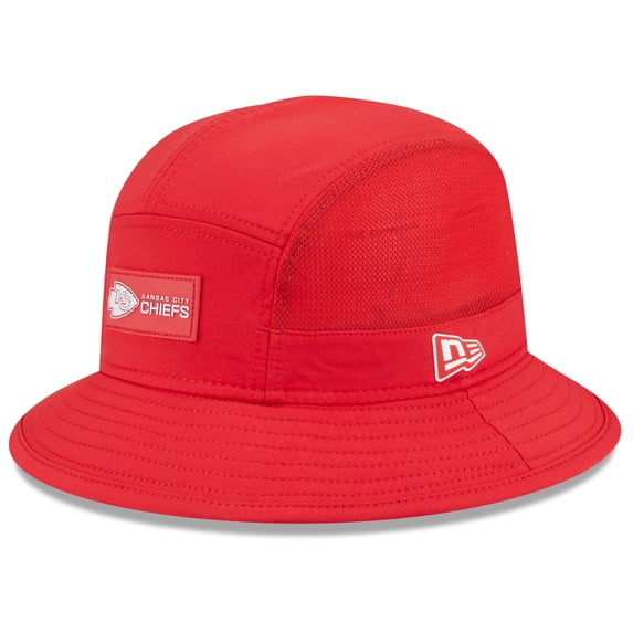 Men's New Era Red Kansas City Chiefs 2025 Sideline Bucket Hat