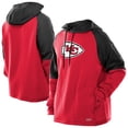 thumbnail image 1 of Men's New Era  Red Kansas City Chiefs Combine Authentic Color Block Raglan Pullover Hoodie, 1 of 5