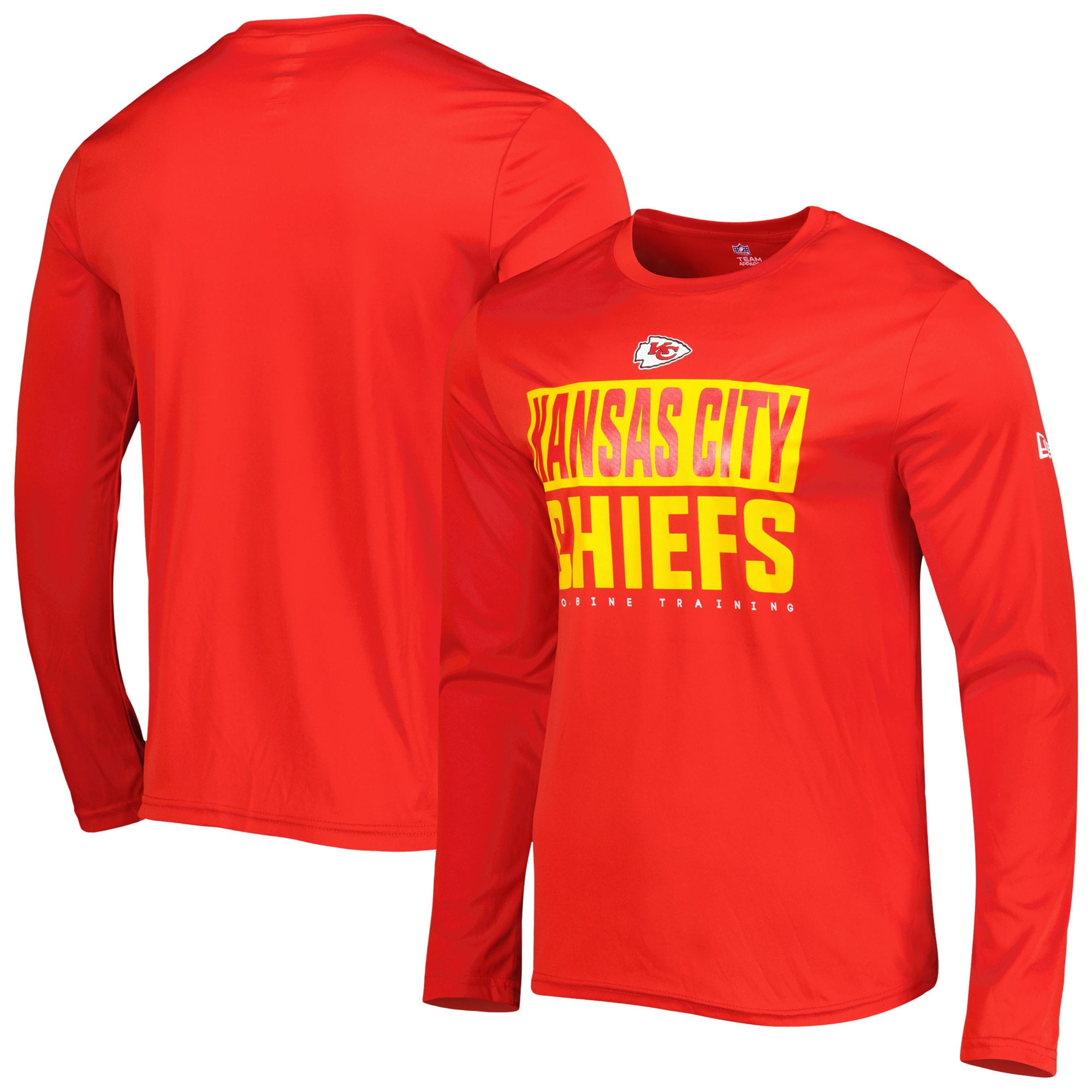 Men's New Era Red Kansas City Chiefs Combine Authentic Offsides Long Sleeve  T-Shirt 