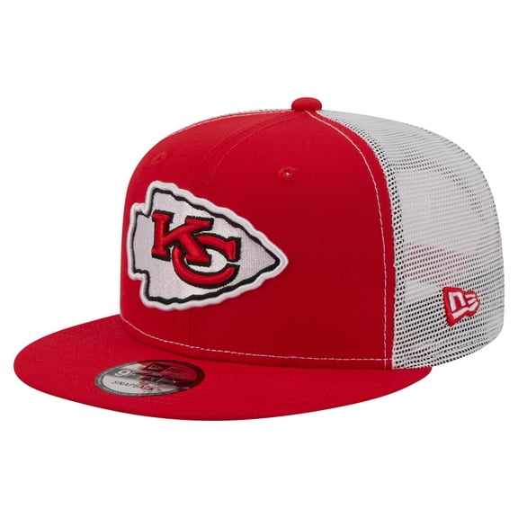 Men's New Era Red Kansas City Chiefs Core Team 9FIFTY Trucker Snapback Hat