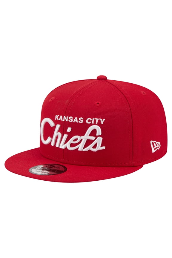 Men's New Era Red Kansas City Chiefs Core Team Script 9FIFTY Snapback Hat