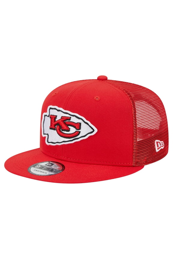 Men's New Era Red Kansas City Chiefs Main Trucker 9FIFTY Snapback Hat