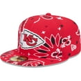 thumbnail image 1 of Men's New Era Red Kansas City Chiefs Paisley 59FIFTY Fitted Hat, 1 of 6
