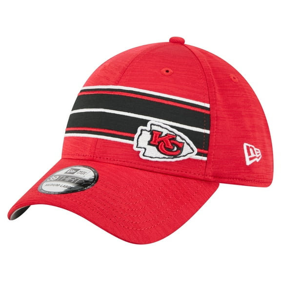 Men's New Era  Red Kansas City Chiefs Stripes 39THIRTY Flex Hat
