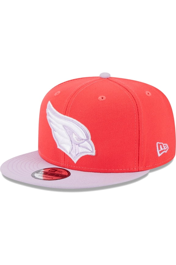 Men's New Era Red/Lavender Arizona Cardinals Two-Tone Color Pack 9FIFTY Snapback Hat